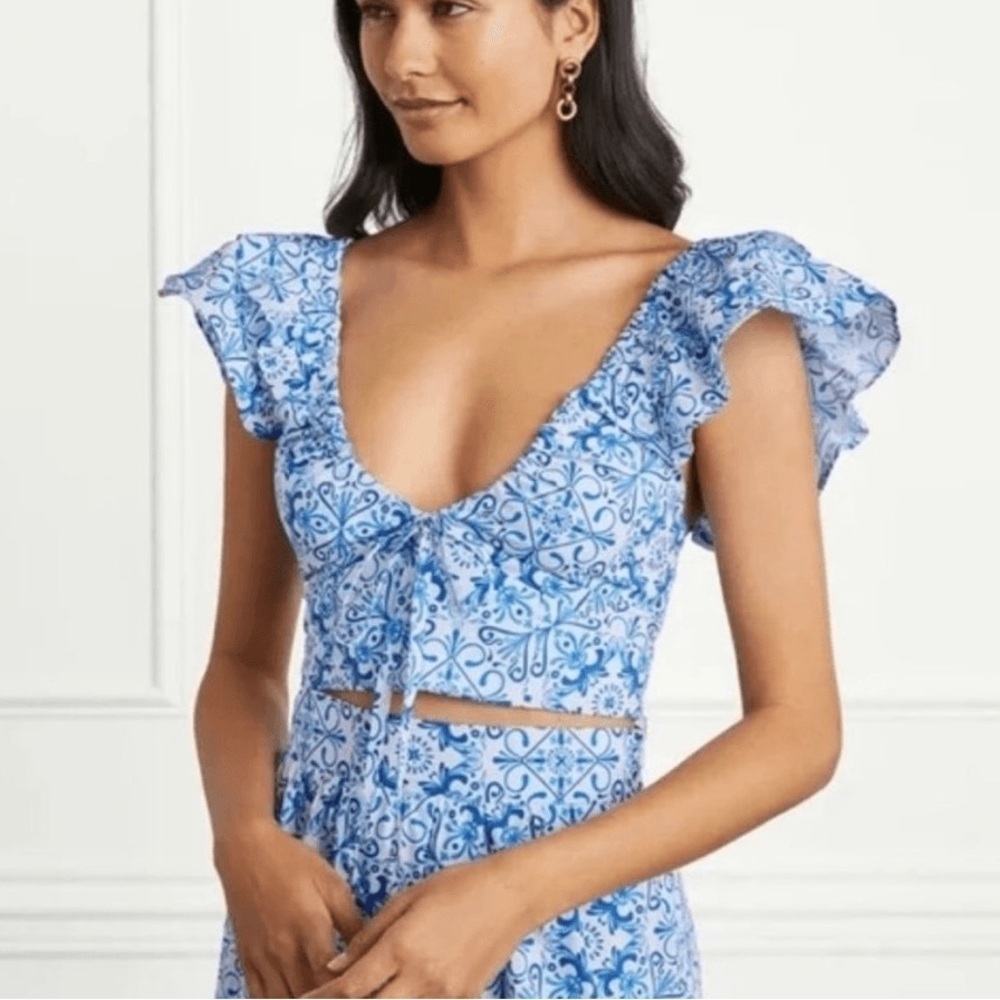 Hill House Home The Alexa Top – Blue Mosaic